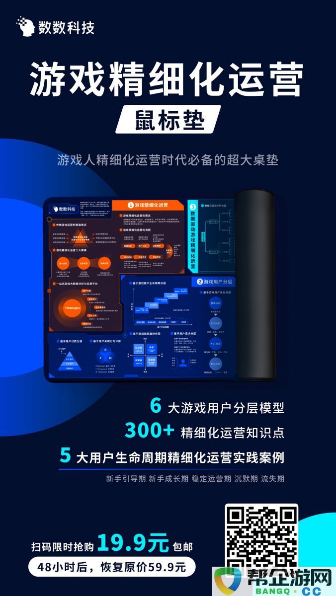 超过300个知识点与6大模型，游戏精细化运营鼠标垫正式上线！