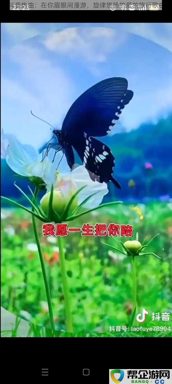 抖音热曲：在你眉眼间漫游，旋律悠扬的爱的旅行歌曲