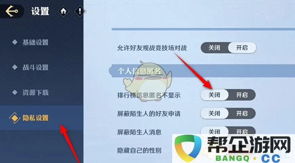 《航海王壮志雄心》排行榜信息隐私保护功能设置指南