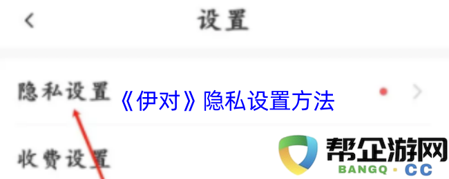 《伊对》如何进行隐私设置及相关步骤详细解读