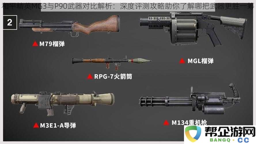 和平精英MG3与P90武器对比解析：深度评测攻略助你了解哪把武器更胜一筹