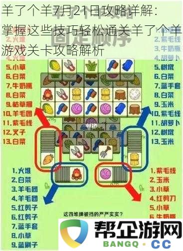 羊了个羊7月21日攻略详解：掌握这些技巧轻松通关羊了个羊游戏关卡攻略解析