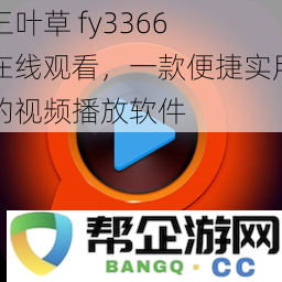 三叶草 fy3366 在线观看，一款便捷实用的视频播放软件