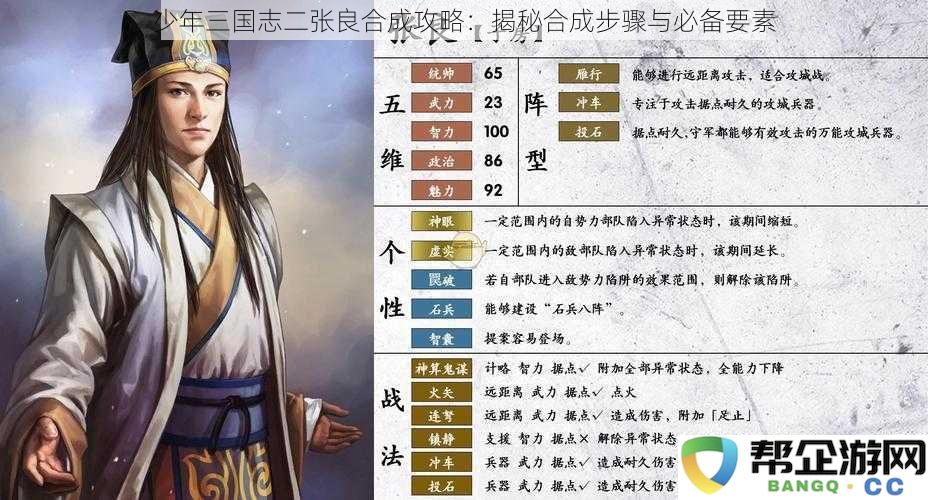 少年三国志二张良合成攻略：揭秘合成步骤与必备要素