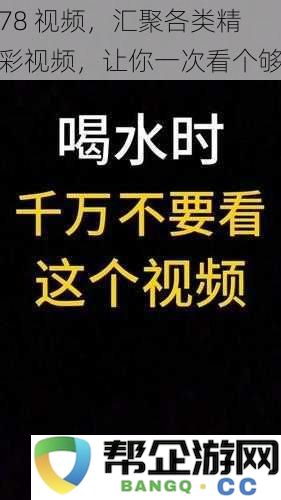 78 部精彩视频合集，带你一次畅享各类精彩瞬间，让人目不暇接