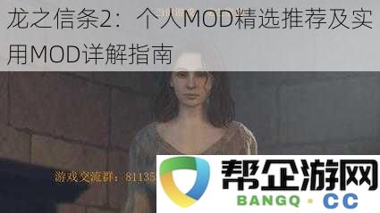 龙之信条2：个人MOD精选推荐及实用MOD详解指南