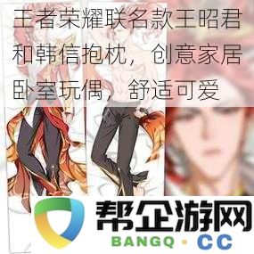 王者荣耀联名设计王昭君与韩信抱枕，创意舒适卧室家居玩偶，萌趣十足