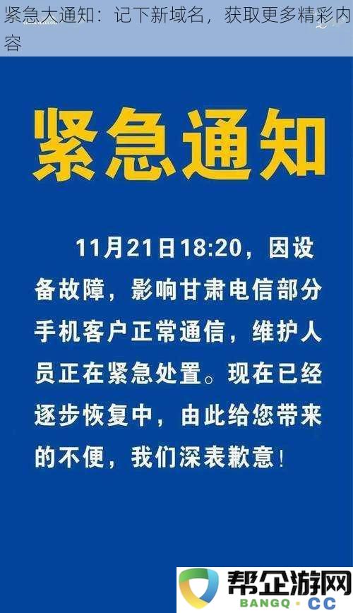 重要通知：请务必牢记我们的新域名，以获取更多精彩内容和更新