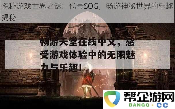 揭开游戏世界的神秘面纱：代号SOG带你畅游未知乐园的精彩揭秘