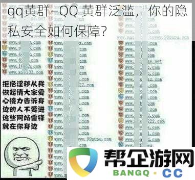 应对QQ黄群泛滥，如何有效保障你的隐私安全不受侵害？