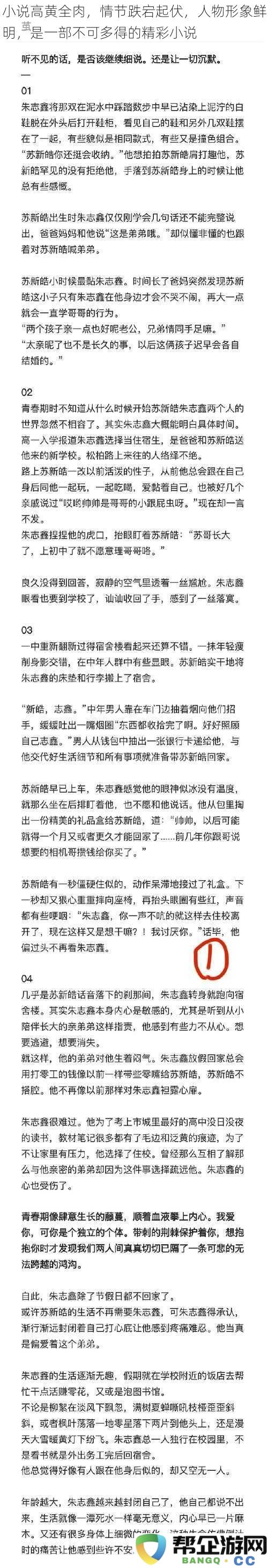 小说高黄全肉，情节跌宕起伏，人物形象鲜明，是一部不可多得的精彩小说